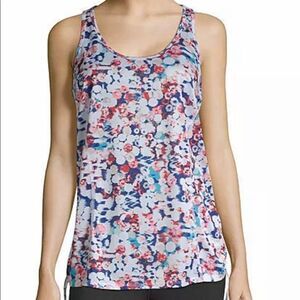 Xersion Side Rouched Tank Top Jaclyn Floral Print size M New with tags